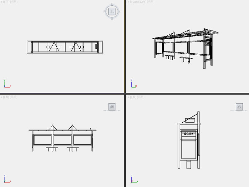 城市公交站候車(chē)亭